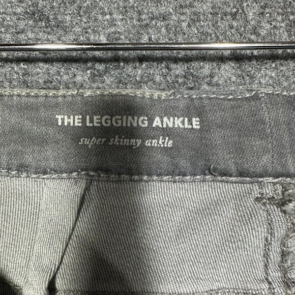 AG Adriano Goldschmied Jeans Womens 25 The Legging Ankle Super Skinny Gray Raw H - Picture 5 of 8